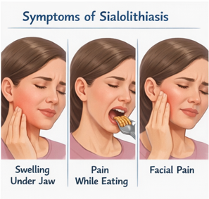 symptoms of salivary gland stones
